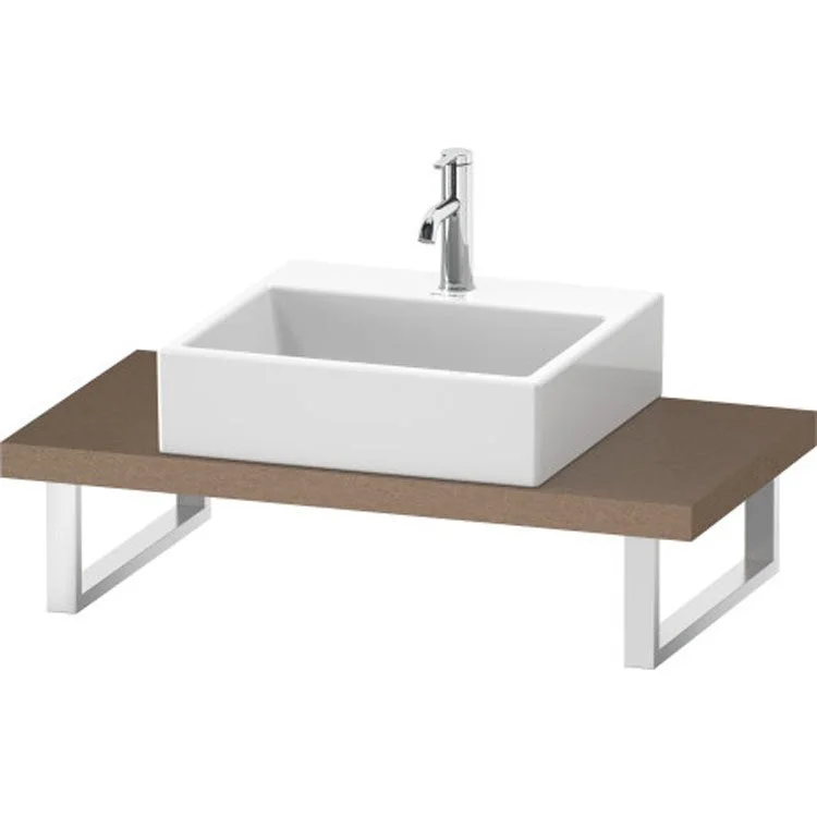 Lavatory Console L-Cube Oak Cashmere Single Basin Compact 31-1/2 x 18-7/8 Inch Ceramic 1-3/4 Inch