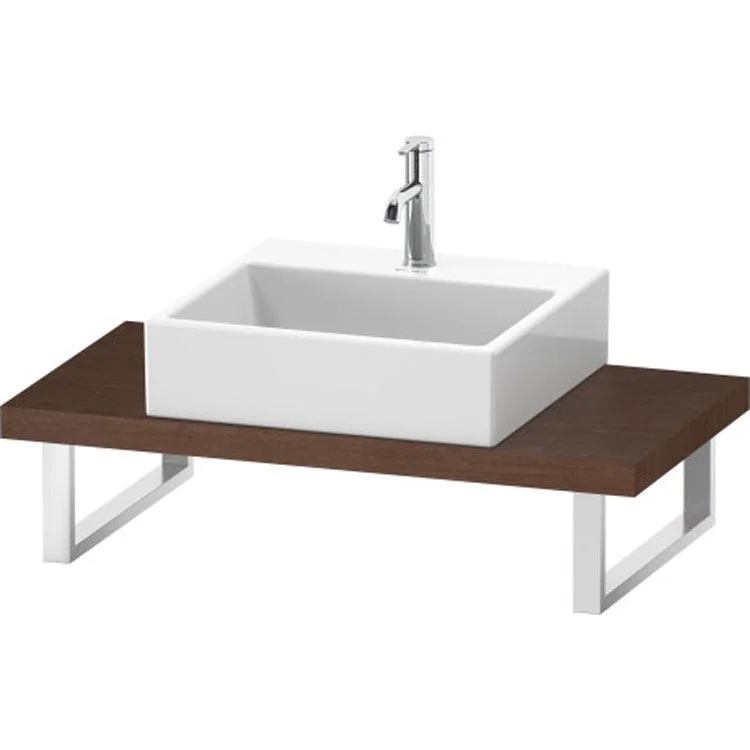 Lavatory Console L-Cube American Walnut Single Basin Compact Console 18-7/8x1-3/4 Inch