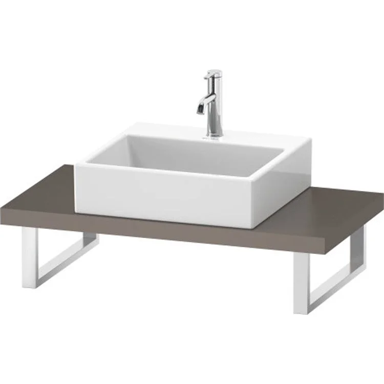 Lavatory Console L-Cube Basalt Matte Single Basin Compact 31-1/2 x 18-7/8 Inch 1-3/4 Inch One Cut-Out