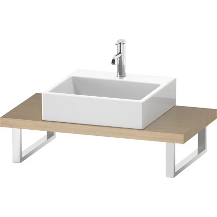 Lavatory Console L-Cube Mediterranean Oak Single Basin Compact Console 18-7/8x1-3/4 Inch