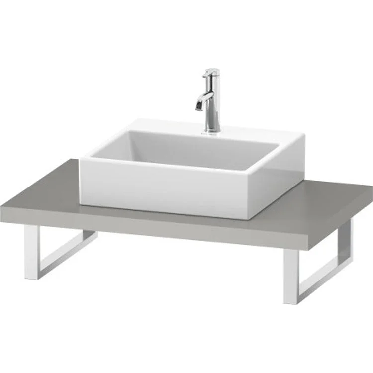 Lavatory Console L-Cube Concrete Gray Matte Single Basin Console 21-5/8x1-3/4"