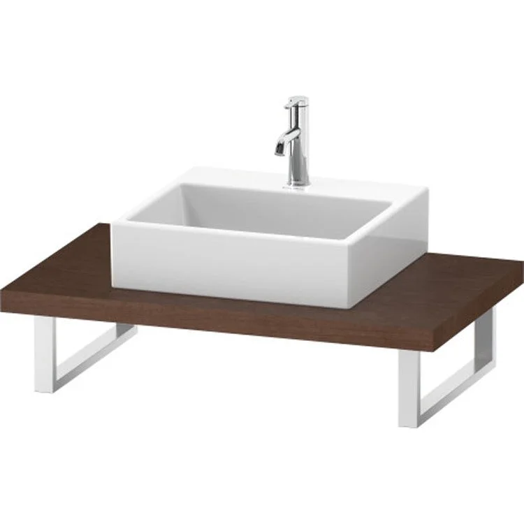 Lavatory Console L-Cube American Walnut Single Basin Console 21-5/8x1-3/4"