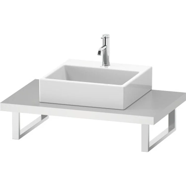 Lavatory Console L-Cube White Matte Single Basin 31-1/2 x 21-5/8 Inch 1-3/4 Inch One Cut-Out