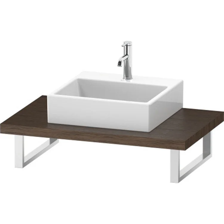 Lavatory Console L-Cube Dark Walnut Single Basin Console 21-5/8x1-3/4"