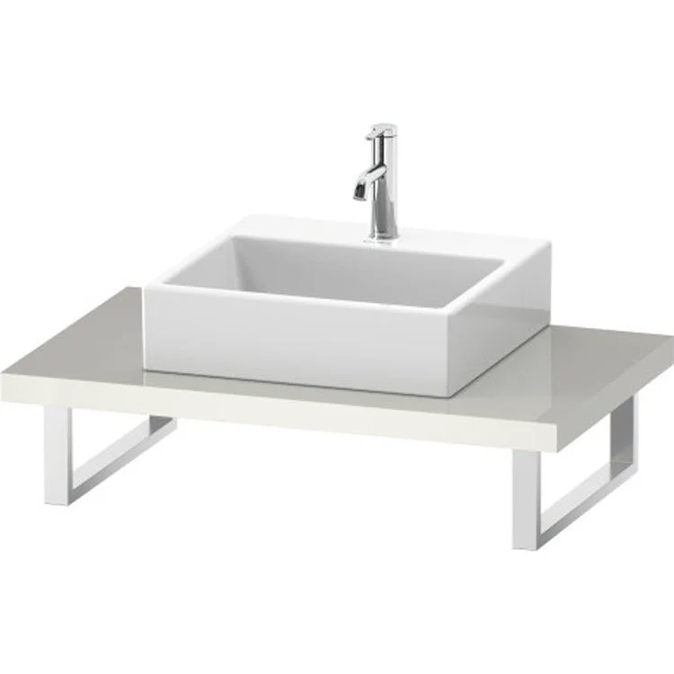 Lavatory Console L-Cube White High Gloss Single Basin 31-1/2 x 21-5/8 Inch 1-3/4 Inch One Cut-Out