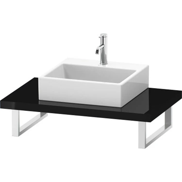 Lavatory Console L-Cube Black Single Basin 31-1/2 x 21-5/8 Inch Ceramic 1-3/4 Inch