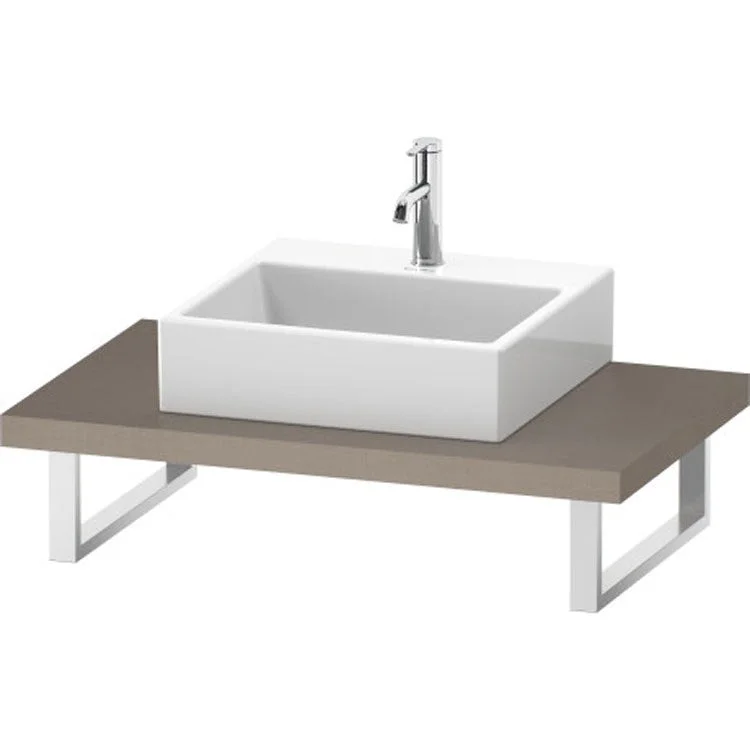 Lavatory Console L-Cube Linen Single Basin 31-1/2 x 21-5/8 Inch Ceramic 1-3/4 Inch