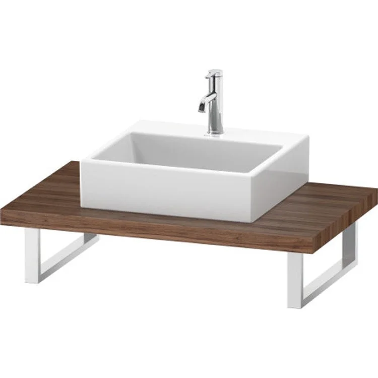 Lavatory Console L-Cube Natural Walnut Single Basin Console 21-5/8x1-3/4"