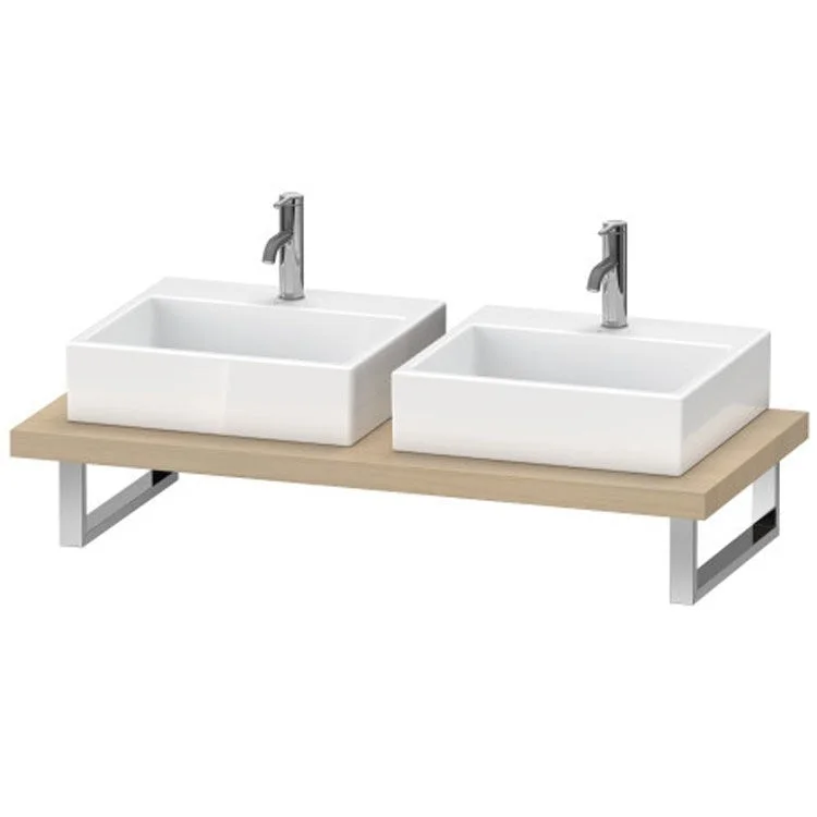 Lavatory Console L-Cube Mediterranean Oak Double Basin 31-1/2 x 21-5/8 Inch 1-3/4 Inch