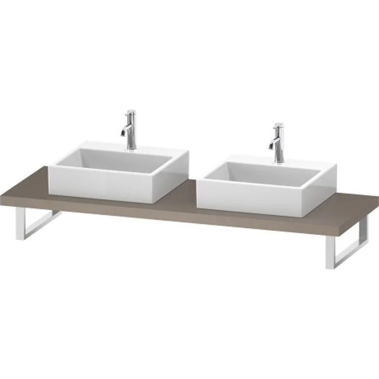 Lavatory Console L-Cube Linen Double Basin 31-1/2 x 21-5/8 Inch 1-3/4 Inch