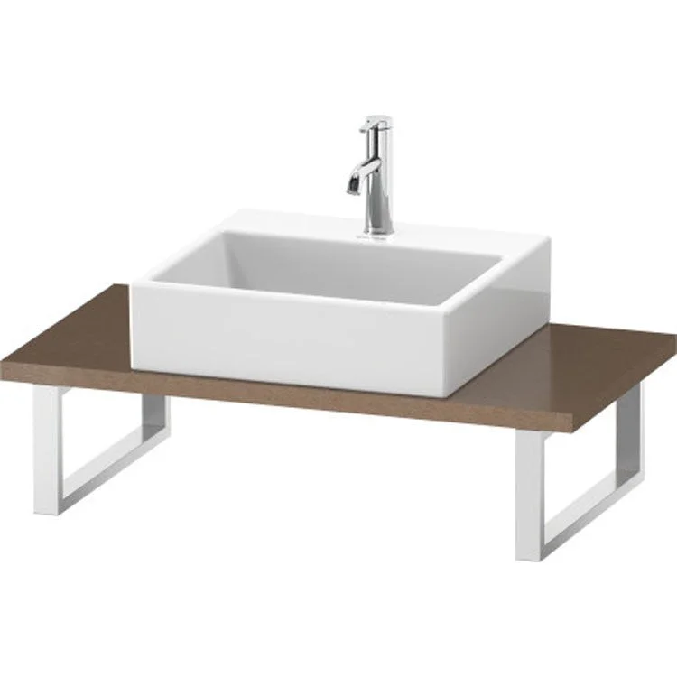 Lavatory Console L-Cube Oak Cashmere Single Basin Compact 31-1/2 x 18-7/8 Inch Ceramic 1-1/8 Inch