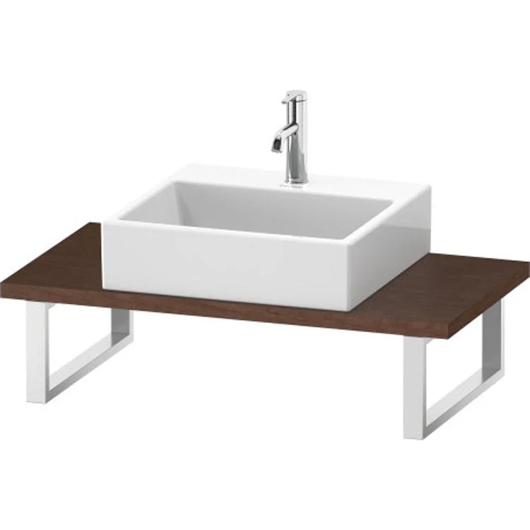 Lavatory Console L-Cube American Walnut Single Basin Compact 31-1/2 x 18-7/8 Inch 1-1/8 Inch