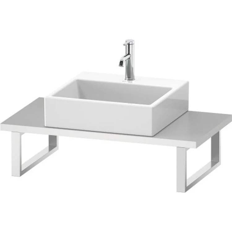 Lavatory Console L-Cube White Matte Single Basin Compact 31-1/2 x 18-7/8 Inch 1-1/8 Inch