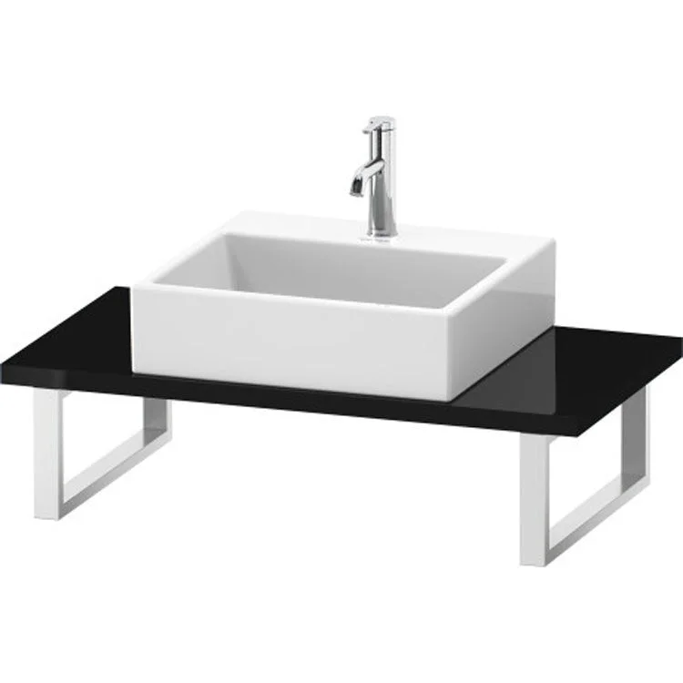 Lavatory Console L-Cube Black Single Basin Compact 31-1/2 x 18-7/8 Inch 1-1/8 Inch