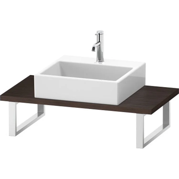 Lavatory Console L-Cube Chestnut Dark Single Basin Compact 31-1/2 x 18-7/8 Inch 1-1/8 Inch