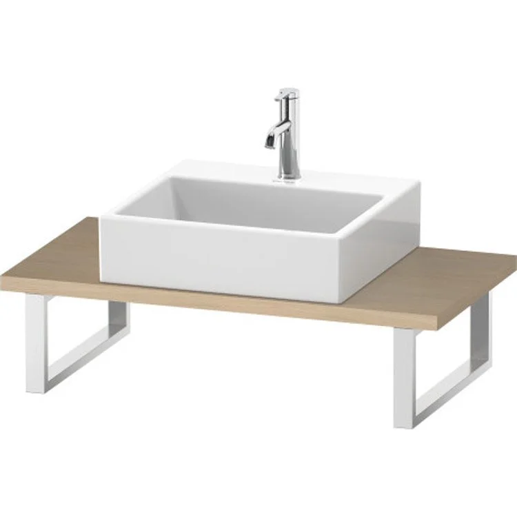 Lavatory Console L-Cube Mediterranean Oak Single Basin Compact 31-1/2 x 18-7/8 Inch 1-1/8 Inch