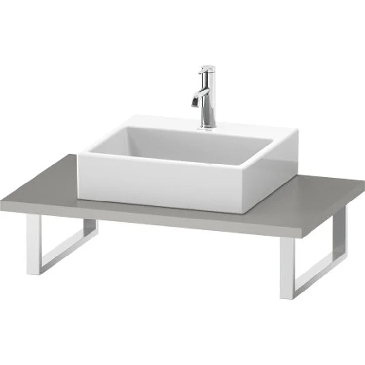 Lavatory Console L-Cube Concrete Gray Matte Single Basin 31-1/2 x 21-5/8 Inch 1-1/8 Inch