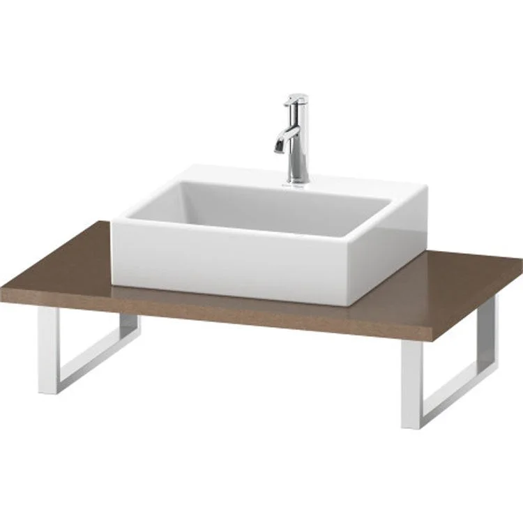 Lavatory Console L-Cube Oak Cashmere Single Basin 21-5/8 x 31-1/2 Inch 1-1/8 Inch