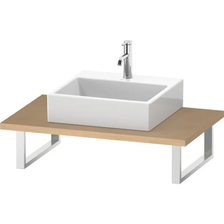 Lavatory Console L-Cube Brushed Oak Single Basin 31-1/2 x 21-5/8 Inch 1-1/8 Inch