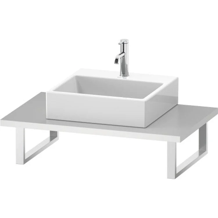 Lavatory Console L-Cube White Matte Single Basin 21-5/8 x 31-1/2 Inch 1-1/8 Inch