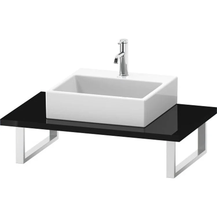 Lavatory Console L-Cube Black Single Basin 21-5/8 x 31-1/2 Inch 1-1/8 Inch