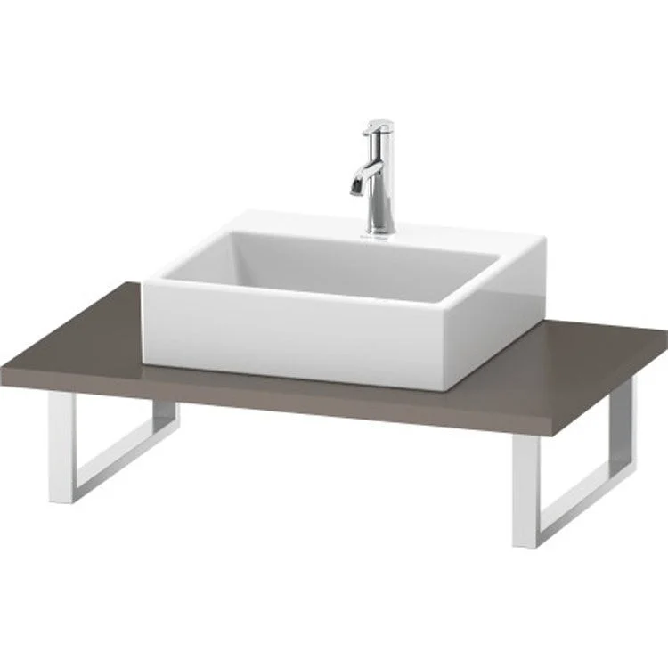 Lavatory Console L-Cube Basalt Matte Single Basin 21-5/8 x 31-1/2 Inch 1-1/8 Inch