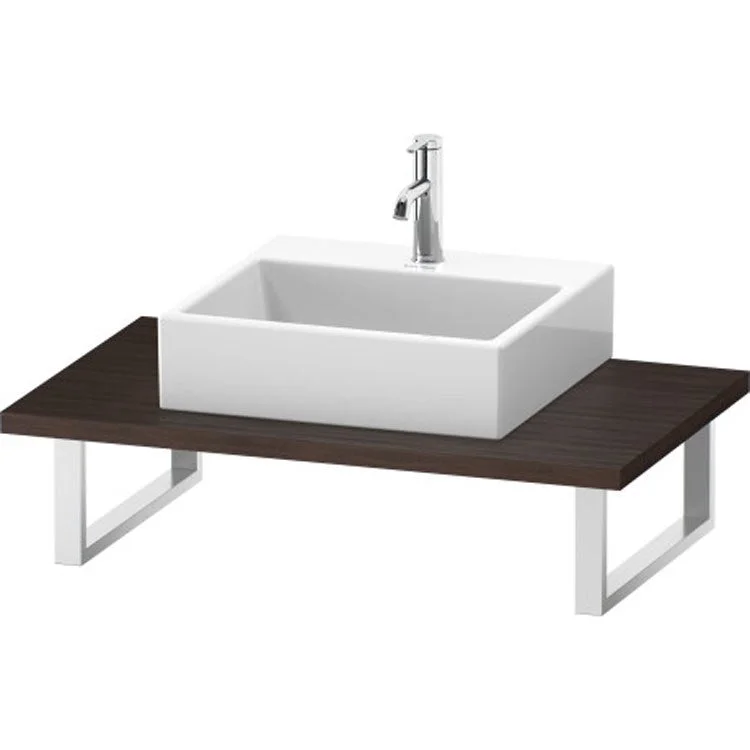 Lavatory Console L-Cube Chestnut Dark Single Basin 31-1/2 x 21-5/8 Inch 1-1/8 Inch One Cut-Out