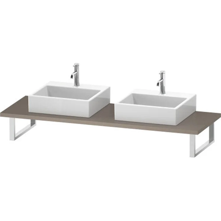 Lavatory Console L-Cube Linen Double Basin 31-1/2 x 21-5/8 Inch 1-1/8 Inch