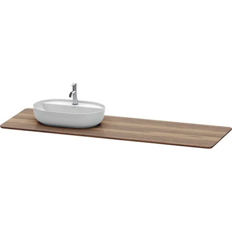 Lavatory Console Luv American Walnut Single Basin Massive 23-3/8 x 70-1/4 Inch Left Basin