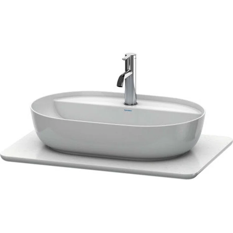 Lavatory Console Luv White Single Basin 27-1/8 x 18-3/4 Inch Quartz