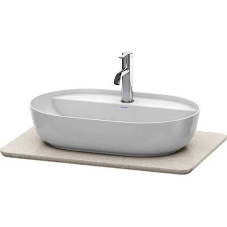 Lavatory Console Luv Quartz Stone Sand Structure Single Basin 27-1/8 x 18-3/4 Inch