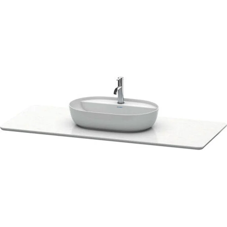 Lavatory Console Luv White Single Basin 54-3/4 x 23-3/8 Inch Quartz