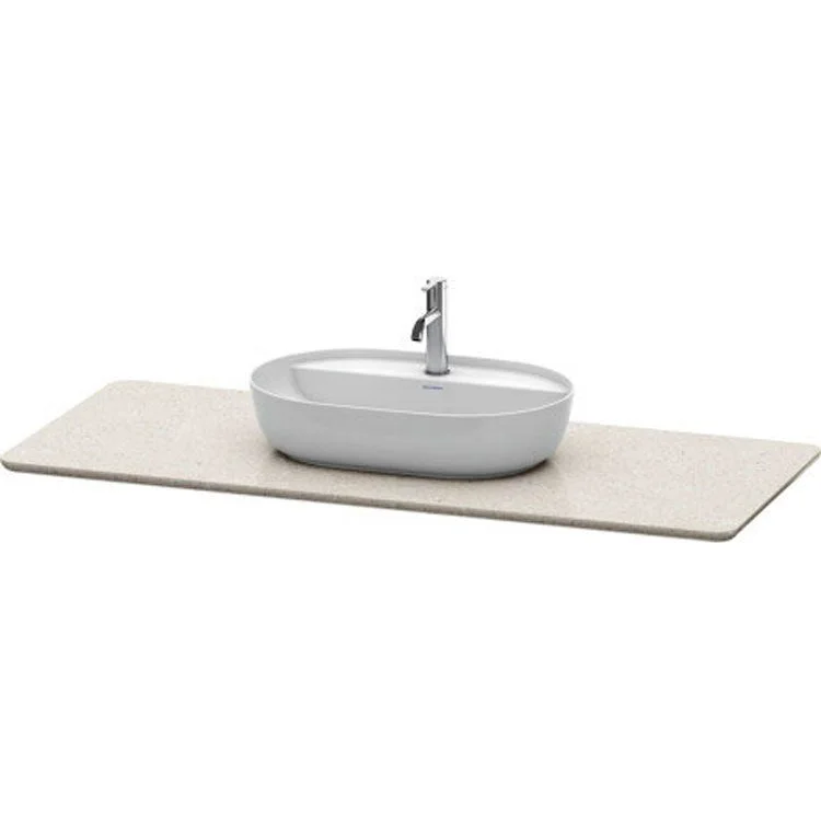 Lavatory Console Luv Sand Single Basin 54-3/4 x 23-3/9 Inch Quartz