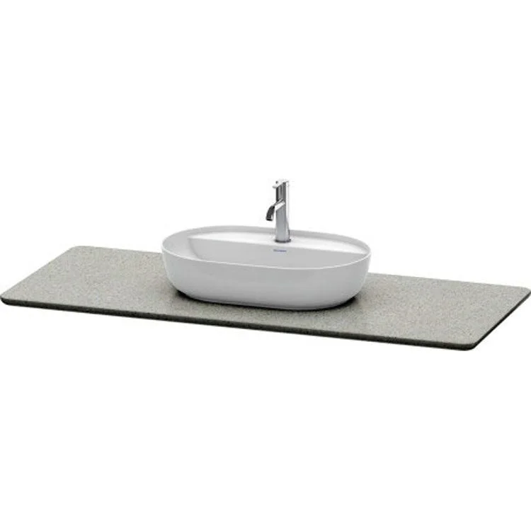 Lavatory Console Luv Quartz Stone Gray Structure Single Basin 54-5/8 x 23-3/8 Inch