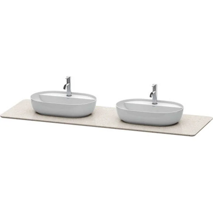 Lavatory Console Luv Sand Double Basin 70-1/4 x 23-3/8 Inch Quartz