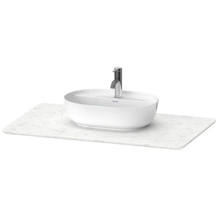 Lavatory Console Luv White Single Basin 38-7/8 x 23-3/8 Inch Quartz