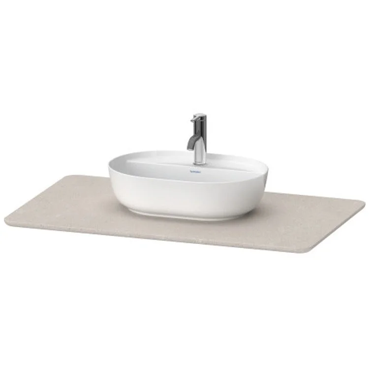 Lavatory Console Luv Quartz Stone Sand Structure Single Basin 23-3/8 x 38-7/8 Inch