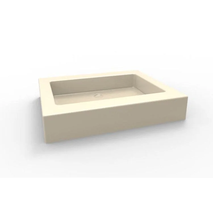 Vessel Block Freestanding 22 x 18 Inch Biscuit Hydroluxe SS