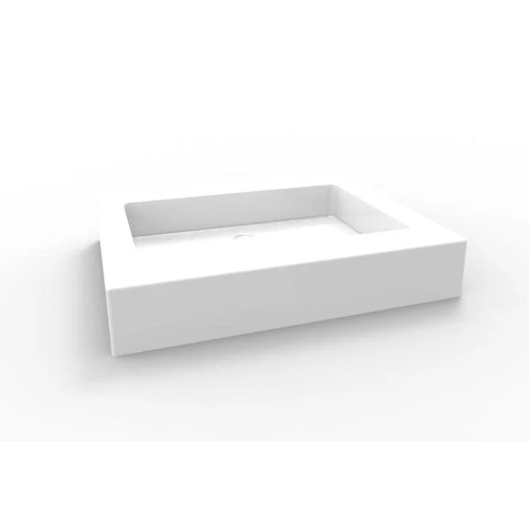 Vessel Block Freestanding 22 x 18 Inch White Hydroluxe SS