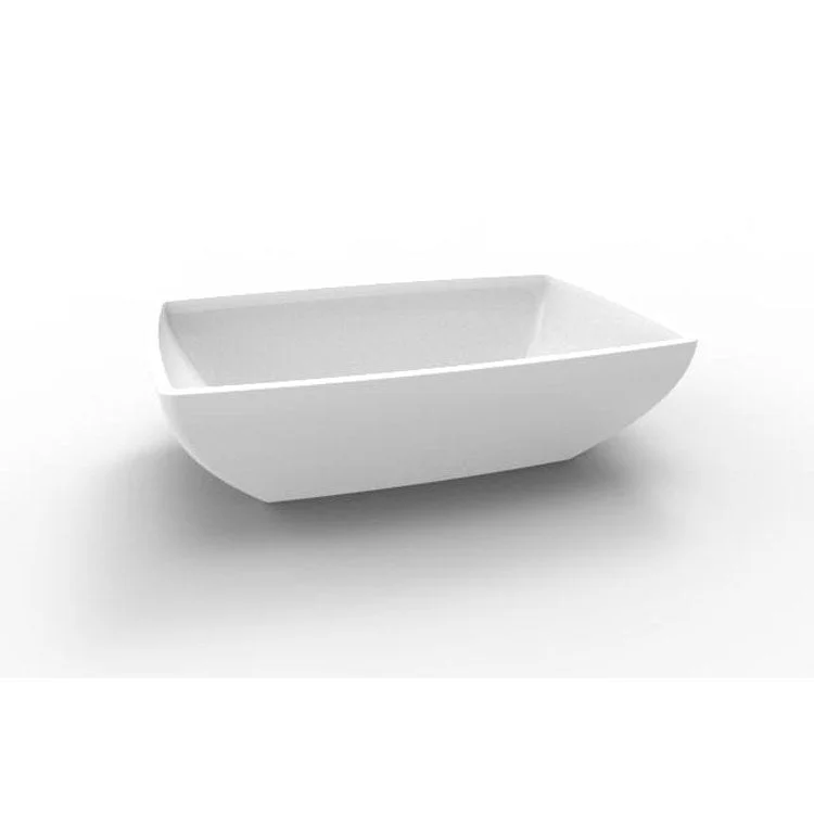 Vessel Crescent Freestanding 24 x 16 Inch White Hydroluxe SS