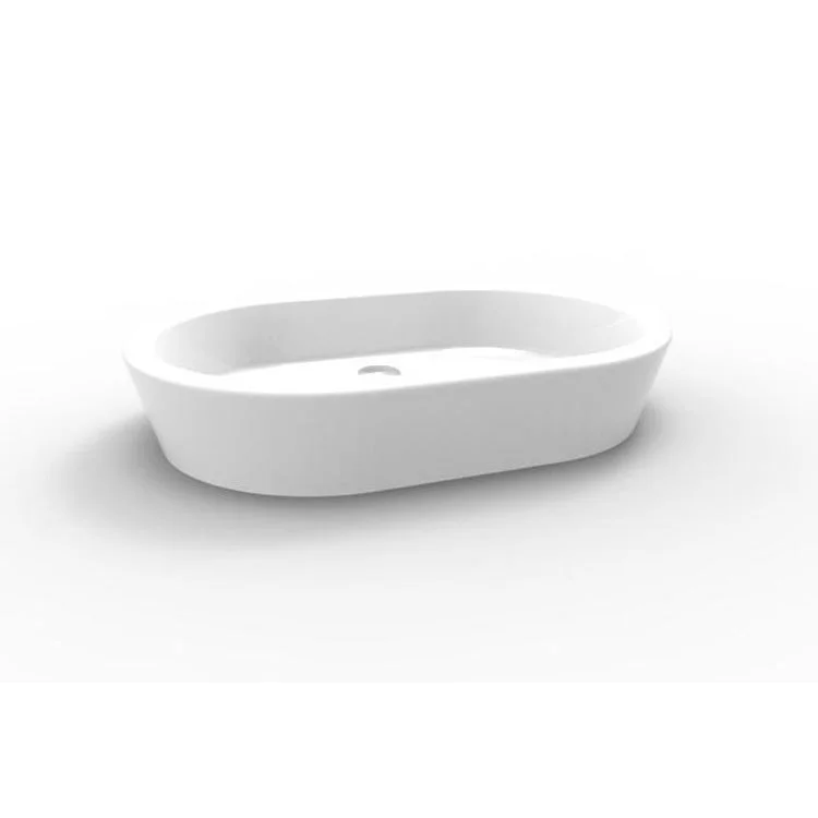 Vessel Ellipse Freestanding 22 x 15 Inch White Hydroluxe SS