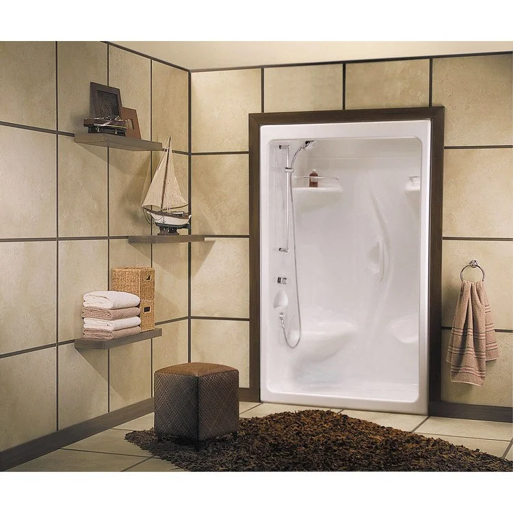 Shower Stamina 48-I Alcove 1 Piece White 51 x 36 Inch Acrylic Left Seat Center Drain 51 Inch