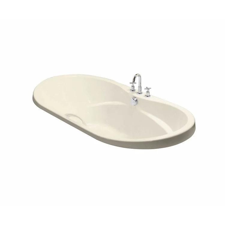 Tub Living 72L x 42W Inch Drop-In Hydromax Center Bone Acrylic