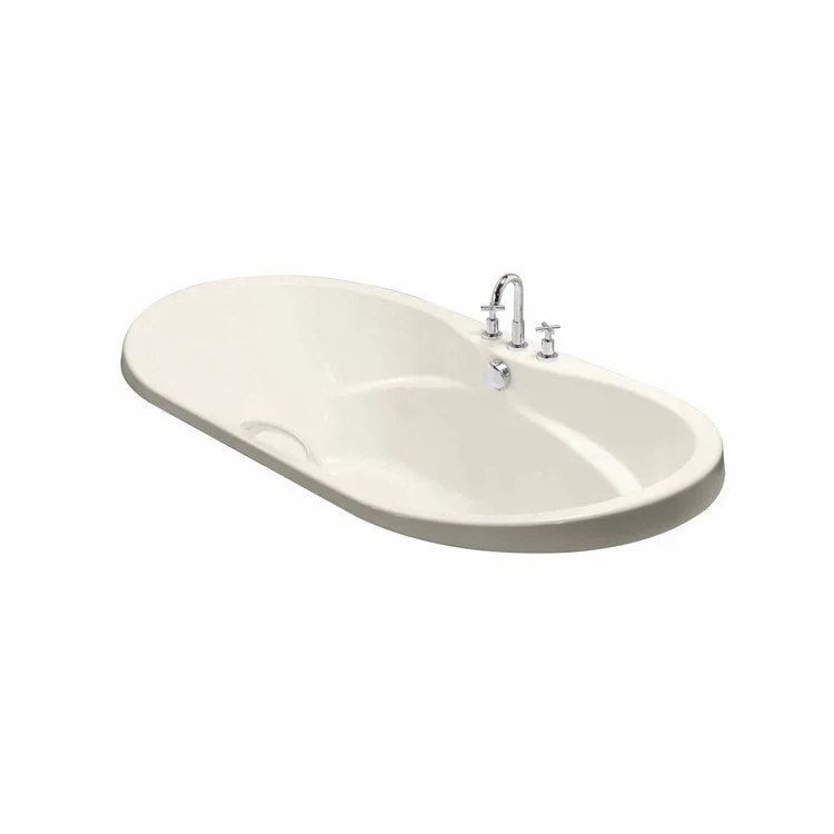 Tub Living 72L x 42W Inch Drop-In Combined Hydromax Aerofeel Center Biscuit Acrylic