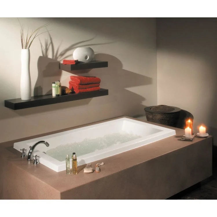 Tub Aliki 72L x 36W Inch Drop-In Combined Hydrofeel Aerofeel End White Acrylic