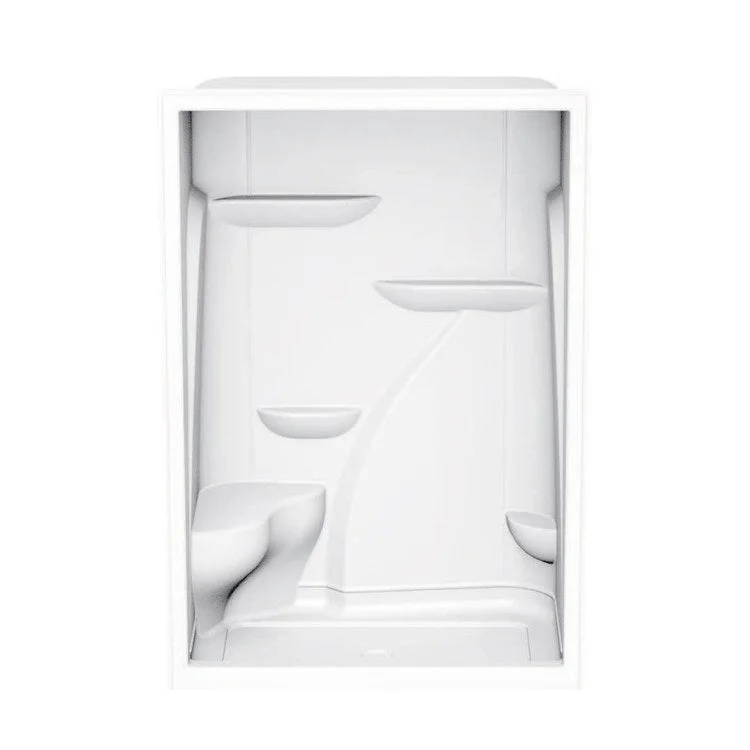 Shower M160 Alcove 1 Piece White 60 x 36 Inch Acrylic Two Seats Center Drain 60 Inch