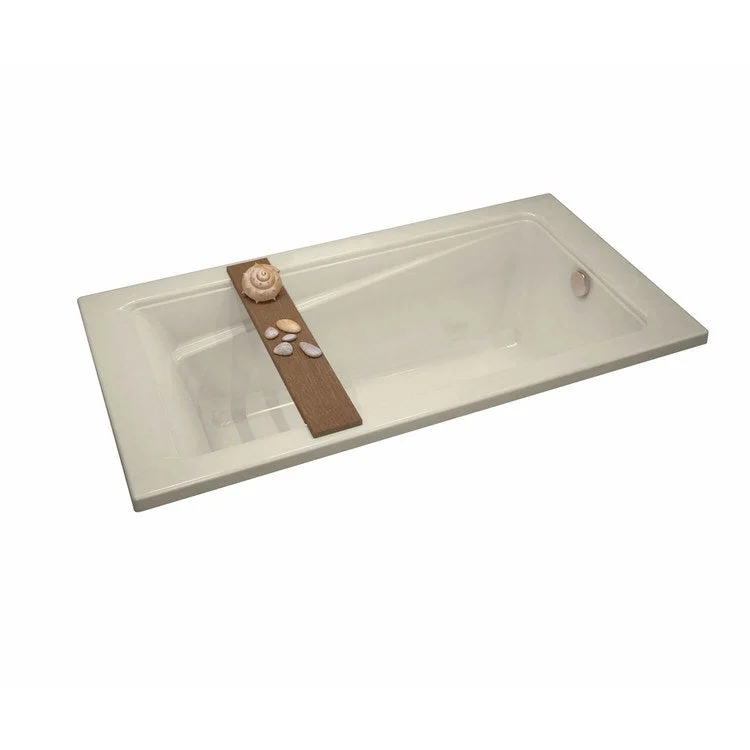 Tub Exhibit 66L x 34W Inch Drop-In End Bone Acrylic