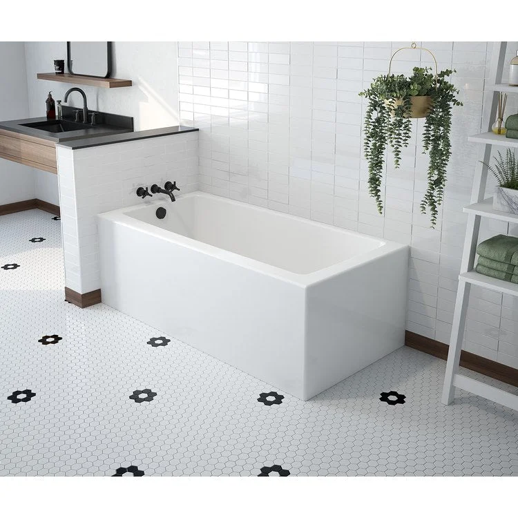 Tub Mackenzie 60 x 30 Inch Corner Left Hand White AcrylX