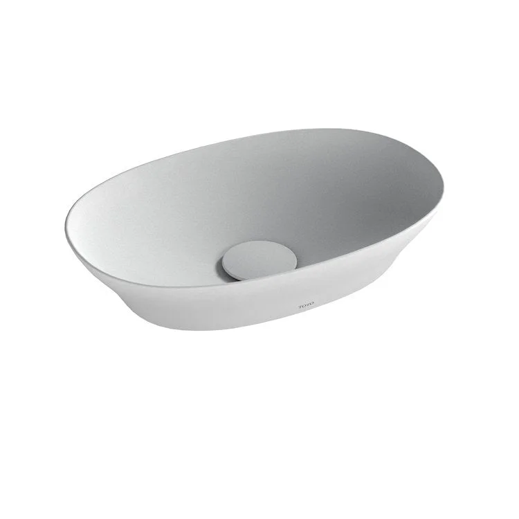 Vessel Kiwami Renesse Oval Lavatory Clean Matte White Vitreous China 15-3/4 x 10-1/4 x 3-1/8 Inch ADA