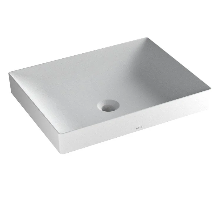 Vessel Kiwami Renesse Rectangle Lavatory Clean Matte White Vitreous China 19-11/16 x 14-15/16 x 2-3/4 Inch ADA